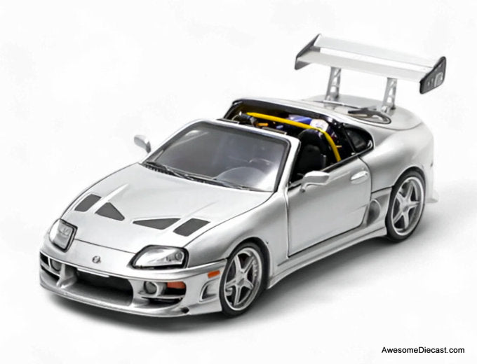 Toyota Supra Targa, Silver 1:64 Diecast Model Car by Fast & Speed
