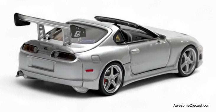 Toyota Supra Targa, Silver 1:64 Diecast Model Car by Fast & Speed