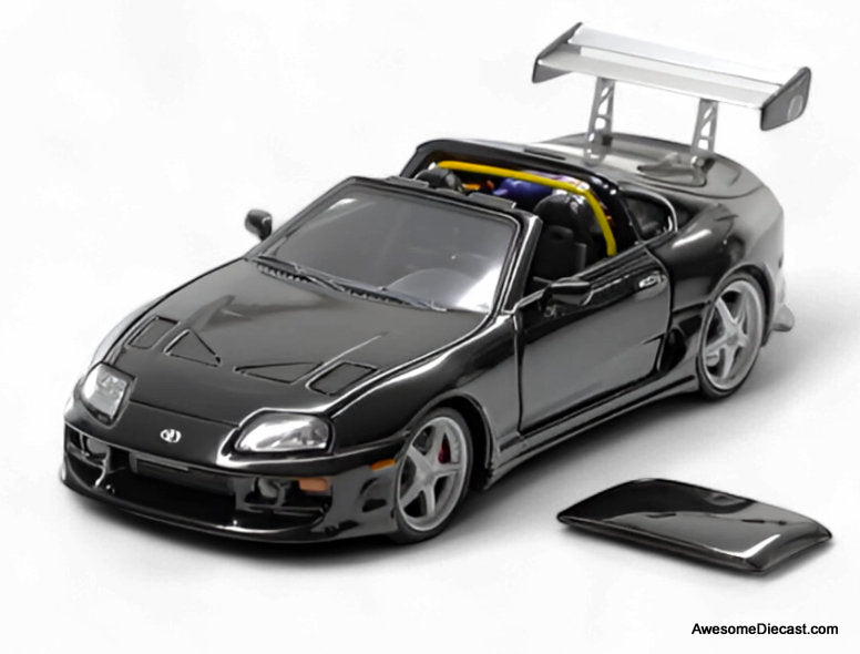 Toyota Supra Targa, Black 1:64 Diecast Model Car by Fast & Speed