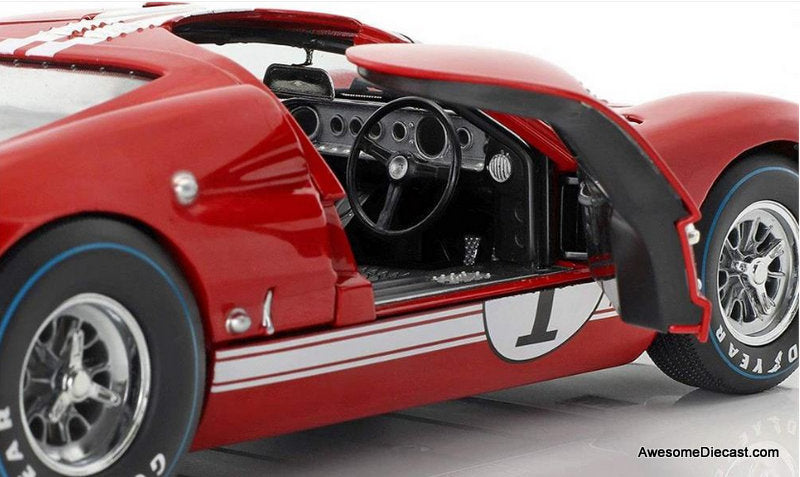 1966 Ford GT40 Mk II, Red #1 1:18 Diecast Model Car by Shelby Collectibles