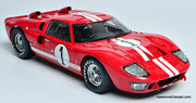 1966 Ford GT40 Mk II, Red #1 1:18 Diecast Model Car by Shelby Collectibles