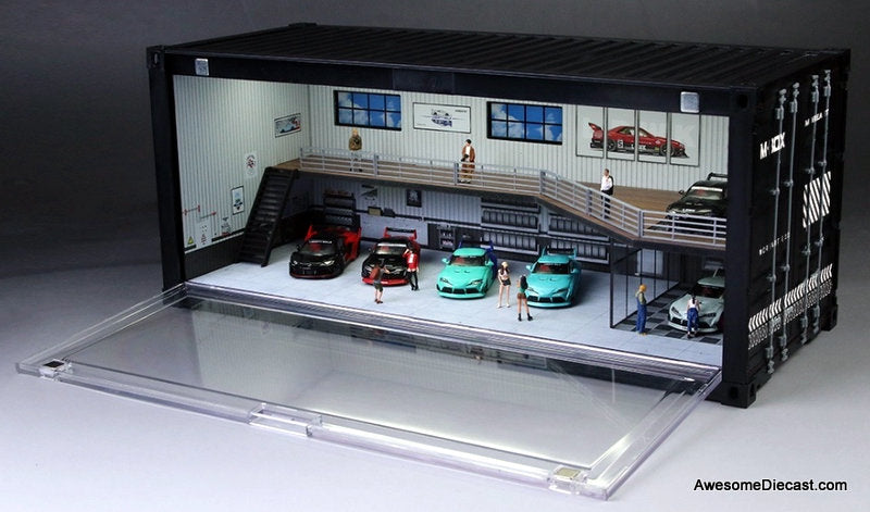 Container Showroom & Workshop w/Lighting 1:64 Diorama by MoreArt