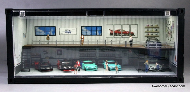 Container Showroom & Workshop w/Lighting 1:64 Diorama by MoreArt