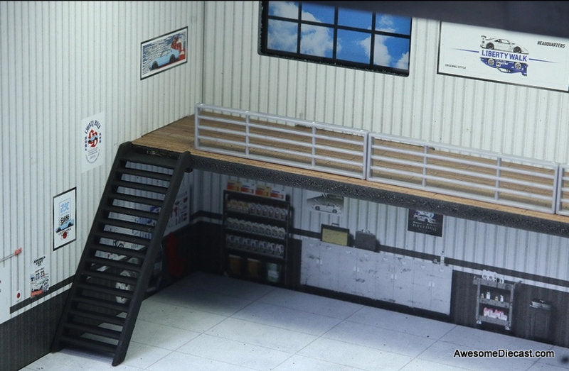 Container Showroom & Workshop w/Lighting 1:64 Diorama by MoreArt