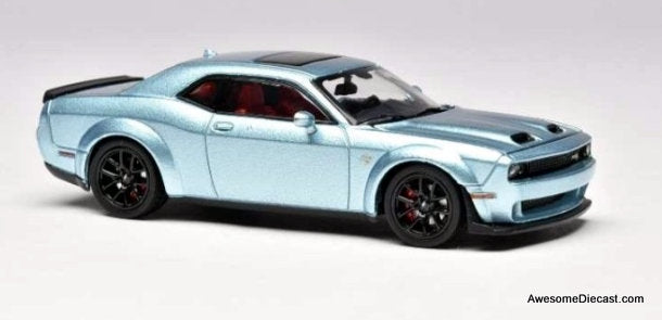 Dodge Challenger SRT Hellcat, Ice Blue Metallic 1:64 Diecast Model Car by Stance Hunters