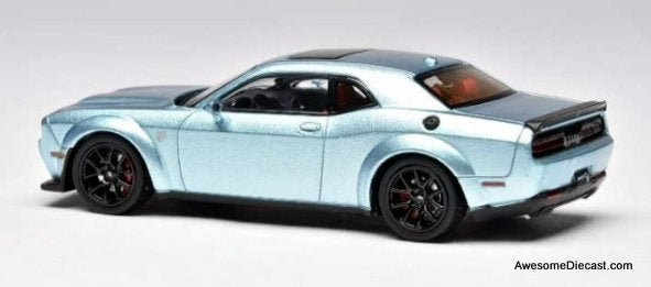 Dodge Challenger SRT Hellcat, Ice Blue Metallic 1:64 Diecast Model Car by Stance Hunters