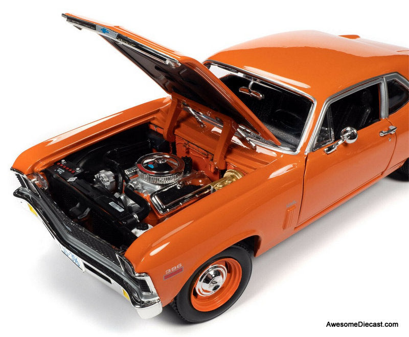 1970 Chevrolet Nova SS, Orange 1:18 Diecast Model Car by Auto World