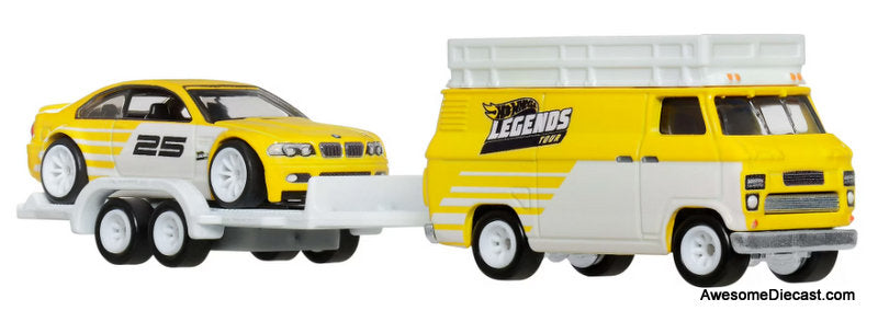 Hot Wheels Legends Tour Team Transport BMW M3 & HW Rally Hauler 1:64 Diecast Model Vehicles by Hot Wheels