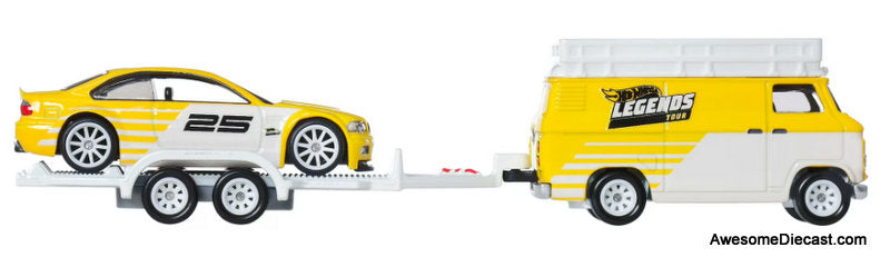 Hot Wheels Legends Tour Team Transport BMW M3 & HW Rally Hauler 1:64 Diecast Model Vehicles by Hot Wheels