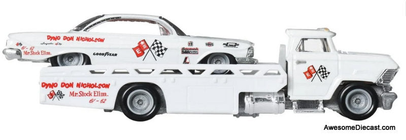 Hot Wheels Premium Team Transport 1961 Chevrolet Impala & Horizon Hauler 1:64 Diecast Model Vehicles by Hot Wheels
