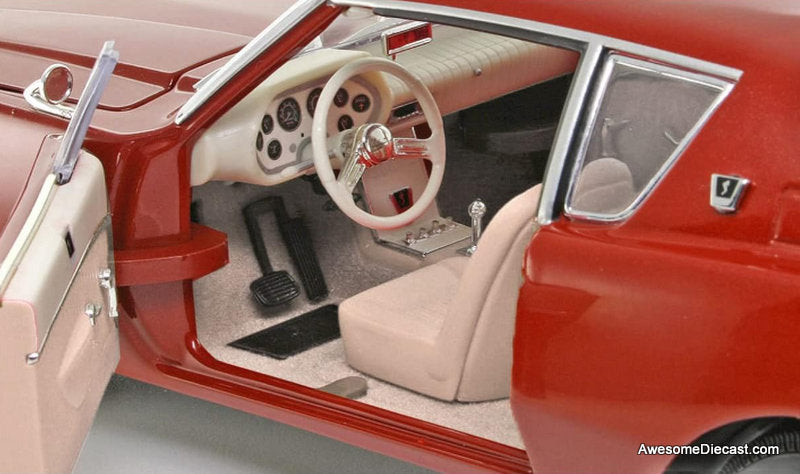 1963 Studebaker Avanti, Dark Red 1:18 Diecast Model Car by Signature Models