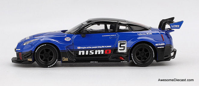 LB-Silhouette Works GT Nissan 35GT-RR Version 2, Blue 1:64 Diecast