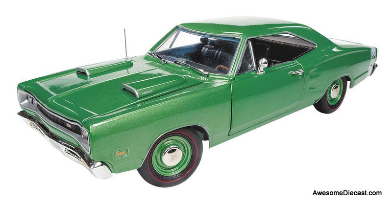 1969 Dodge Super Bee, Metallic Green 1:18 Diecast Model Car by Auto World