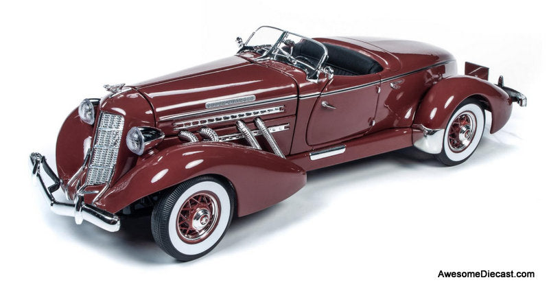 1935 Auburn 851 Speedster, Burgundy 1:18 Diecast Model Car by Auto World