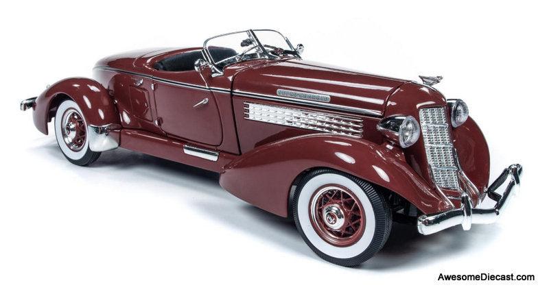 1935 Auburn 851 Speedster, Burgundy 1:18 Diecast Model Car by Auto World