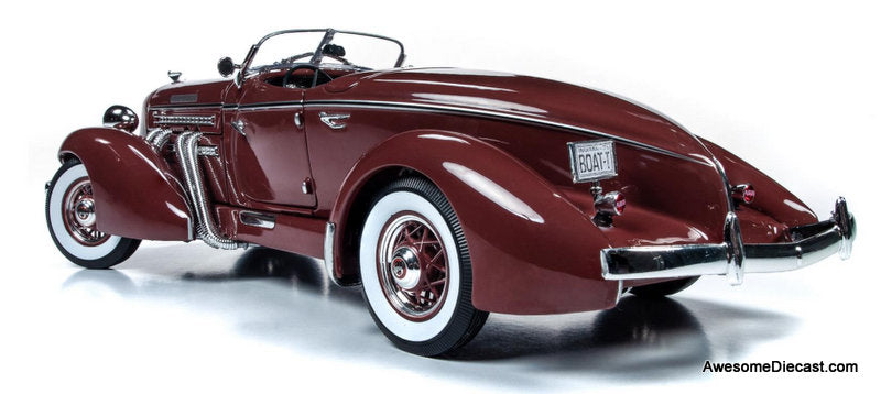 1935 Auburn 851 Speedster, Burgundy 1:18 Diecast Model Car by Auto World