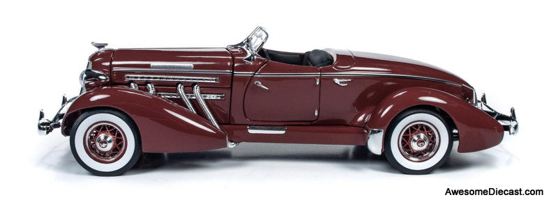 1935 Auburn 851 Speedster, Burgundy 1:18 Diecast Model Car by Auto World