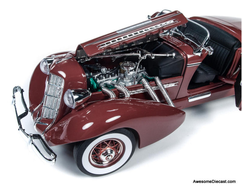 1935 Auburn 851 Speedster, Burgundy 1:18 Diecast Model Car by Auto World