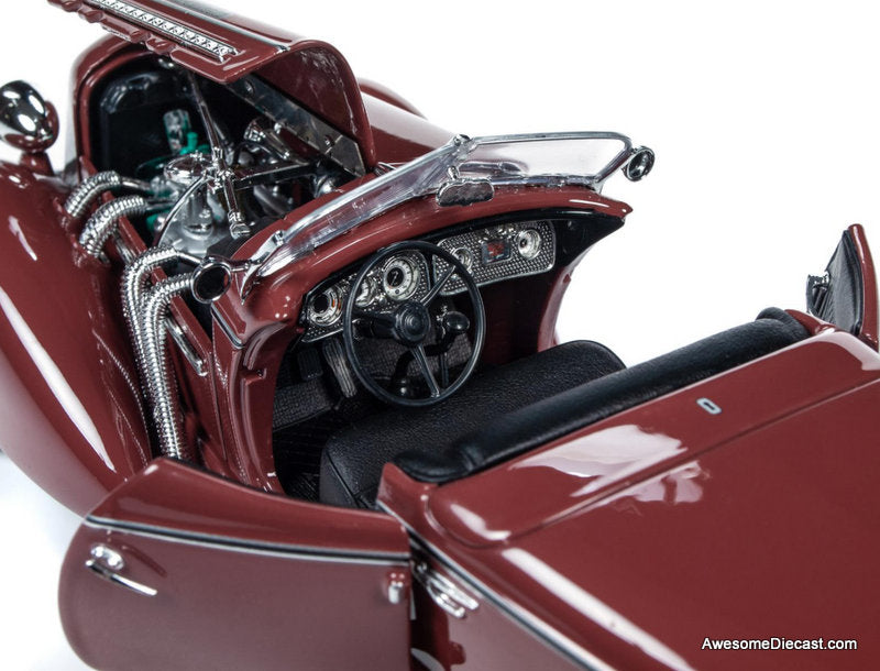 1935 Auburn 851 Speedster, Burgundy 1:18 Diecast Model Car by Auto World