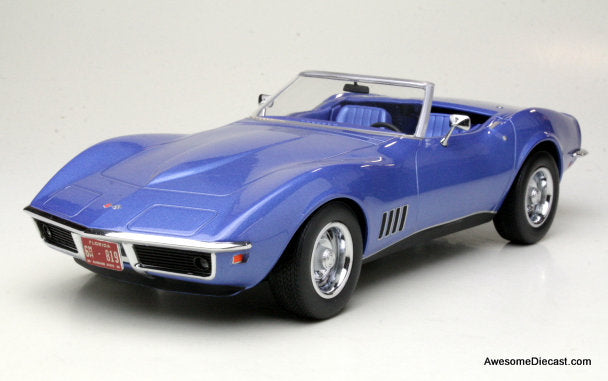 1969 Chevrolet Corvette Convertible, Metallic Blue 1:18 Diecast Model Car by Norev