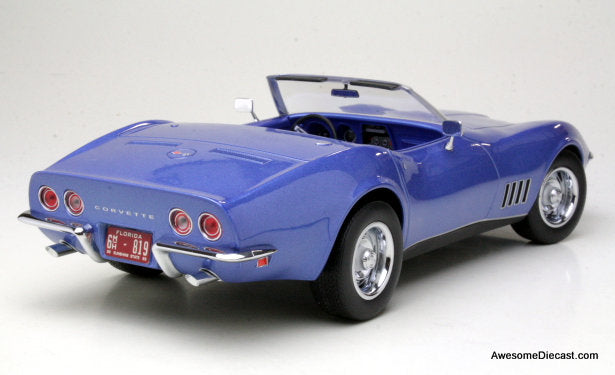 1969 Chevrolet Corvette Convertible, Metallic Blue 1:18 Diecast Model Car by Norev