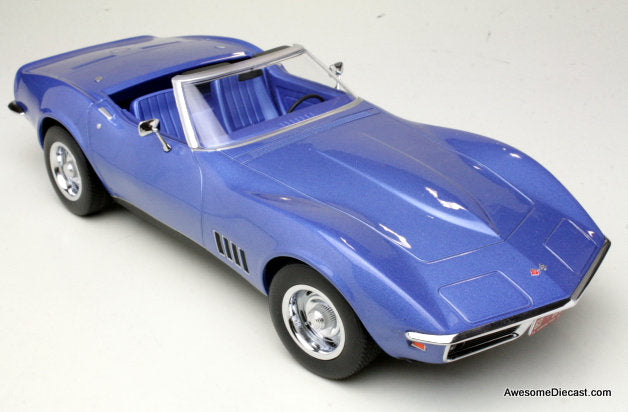 1969 Chevrolet Corvette Convertible, Metallic Blue 1:18 Diecast Model Car by Norev