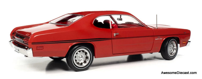 1970 Plymouth Duster 340 Hardtop, Rally Red 1:18 Diecast Model Car by Auto World