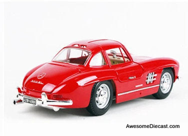 1954 Mercedes Benz 300 SL, Red 1:18 Diecast Model Car by Burago