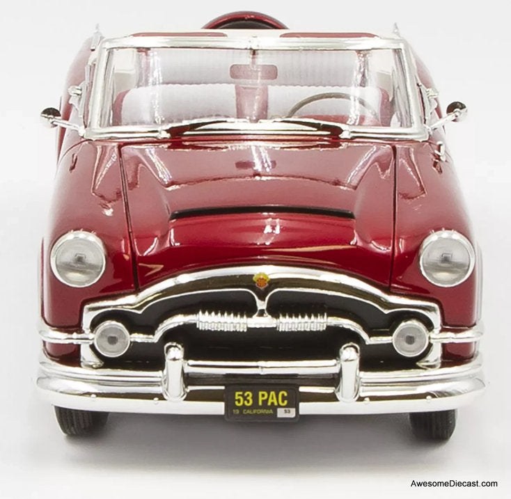 1953 Packard Caribbean Convertible, Metallic Red 1:18 Diecast Model Car by Road Signature