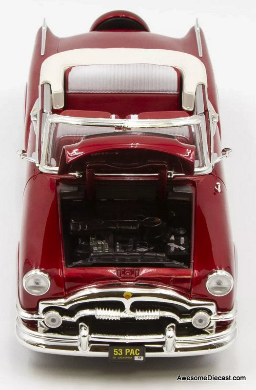 1953 Packard Caribbean Convertible, Metallic Red 1:18 Diecast Model Car by Road Signature