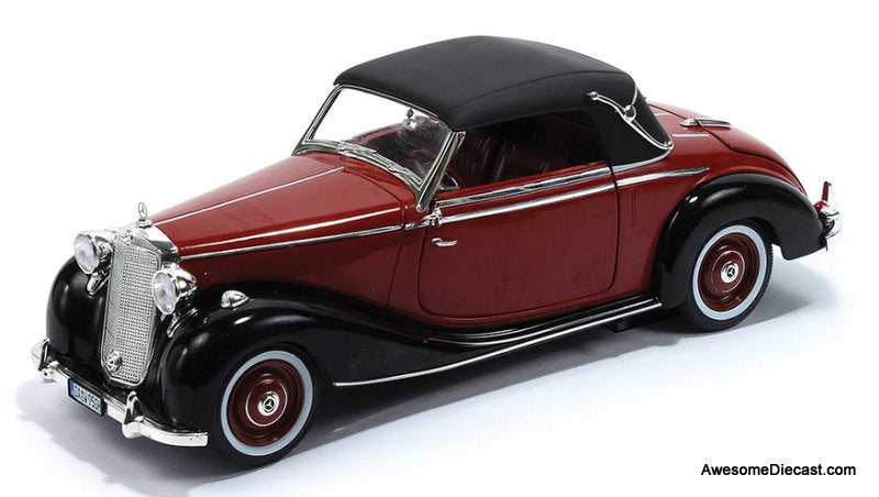1950 Mercedes Benz 170S, Burgundy 1:18 Diecast Model Car by Signature Models