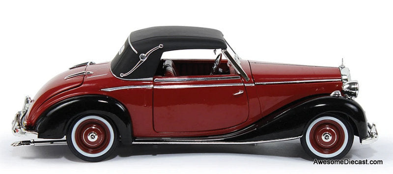 1950 Mercedes Benz 170S, Burgundy 1:18 Diecast Model Car by Signature Models