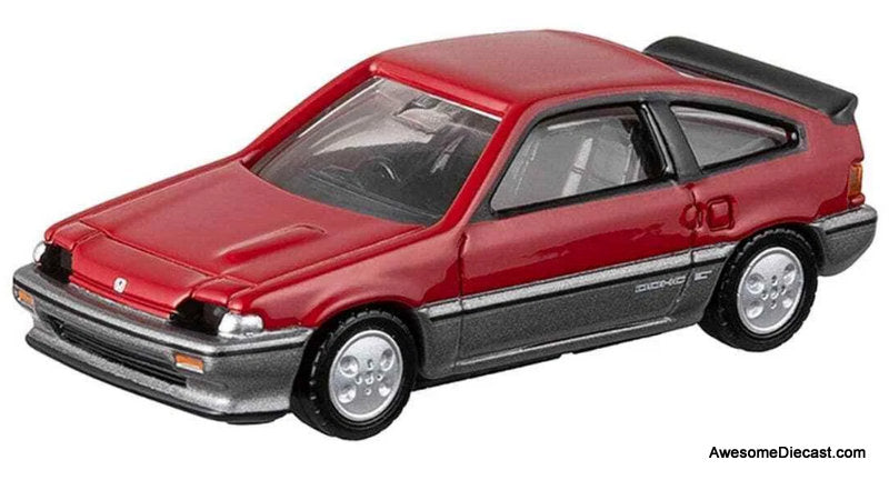 Honda Ballade Sports CRX, Red/Silver 1:60 Diecast Model Car by Tomica