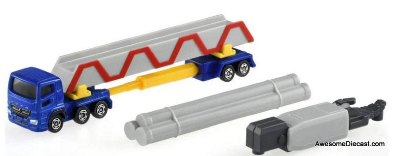 Mitsubishi Fuso Super w/Great Pole Trailer Diecast Model Truck by Tomica