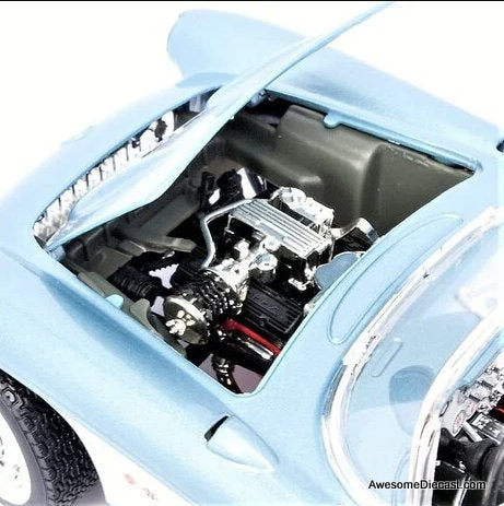1957 Chevrolet Corvette Convertible, Metallic Blue 1:18 Diecast Model Car by Signature Models