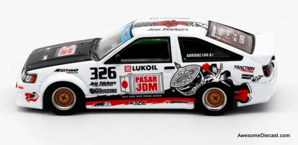 Toyota Corolla AE86 Levin: Trackerz Racing 1:64 Diecast Model Car by Inno64