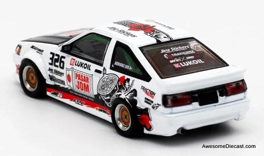 Toyota Corolla AE86 Levin: Trackerz Racing 1:64 Diecast Model Car by Inno64