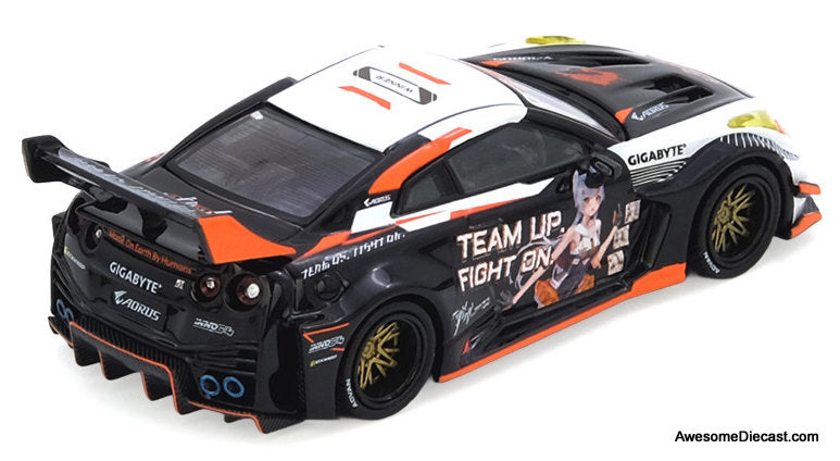 Nissan GT-R R35 Wide Body: AORUS X 1:64 Diecast Model Car by Inno64