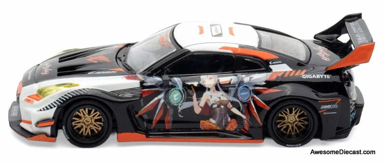 Nissan GT-R R35 Wide Body: AORUS X 1:64 Diecast Model Car by Inno64
