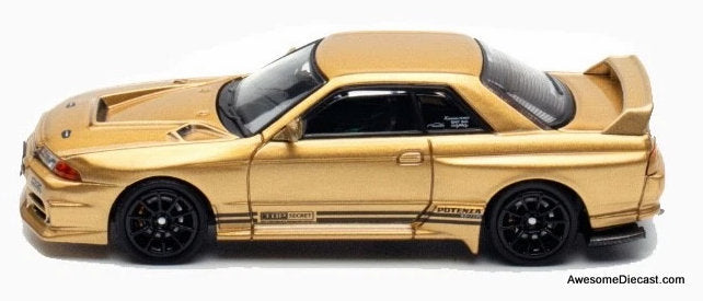 Nissan GT-R R32 (650-R) Gold Metallic Top Secret 1:64 Diecast Model Car by Inno64