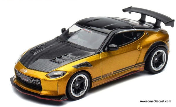 Nissan Fairlady Z, Gold/Black Top Secret 1:64 Diecast Model Car by