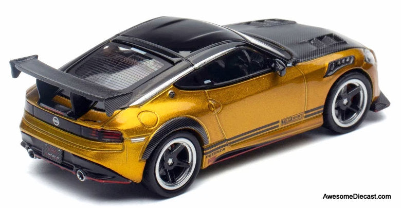Nissan Fairlady Z, Gold/Black Top Secret 1:64 Diecast Model Car by Inno64