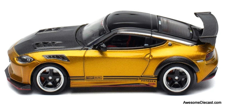 Nissan Fairlady Z, Gold/Black Top Secret 1:64 Diecast Model Car by Inno64
