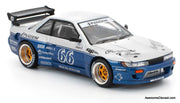 Pandem Nissan Silvia, Moontech Blue 1:64 Diecast Model car by Pop Race