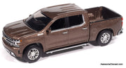 2019 Chevy Silverado High Country Pick-Up, Oakwood Metallic 1:64 Diecast Model Truck by Auto World