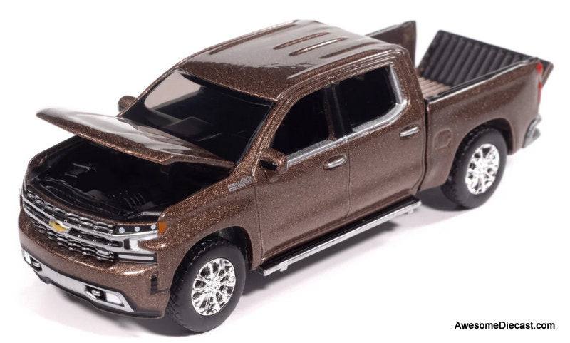 2019 Chevy Silverado High Country Pick-Up, Oakwood Metallic 1:64 Diecast Model Truck by Auto World