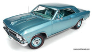 1966 Chevrolet Chevelle SS 396, Aqua Metallic 1:18 Diecast Model Car by Auto World