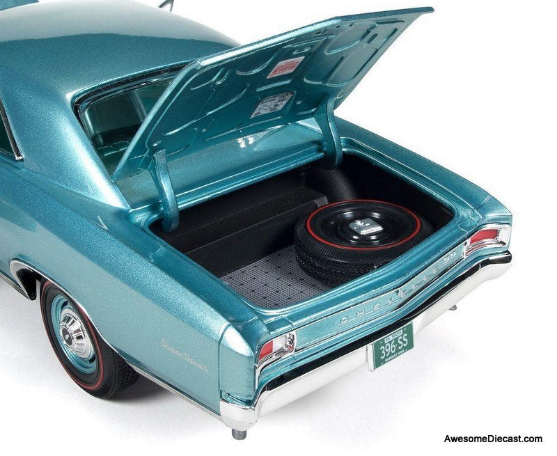 1966 Chevrolet Chevelle SS 396, Aqua Metallic 1:18 Diecast Model Car by Auto World