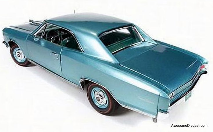 1966 Chevrolet Chevelle SS 396, Aqua Metallic 1:18 Diecast Model Car by Auto World