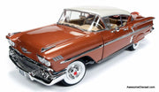 1958 Chevrolet Bel Air Impala Coupe, Sierra Gold/White 1:18 Diecast Model car by Auto World
